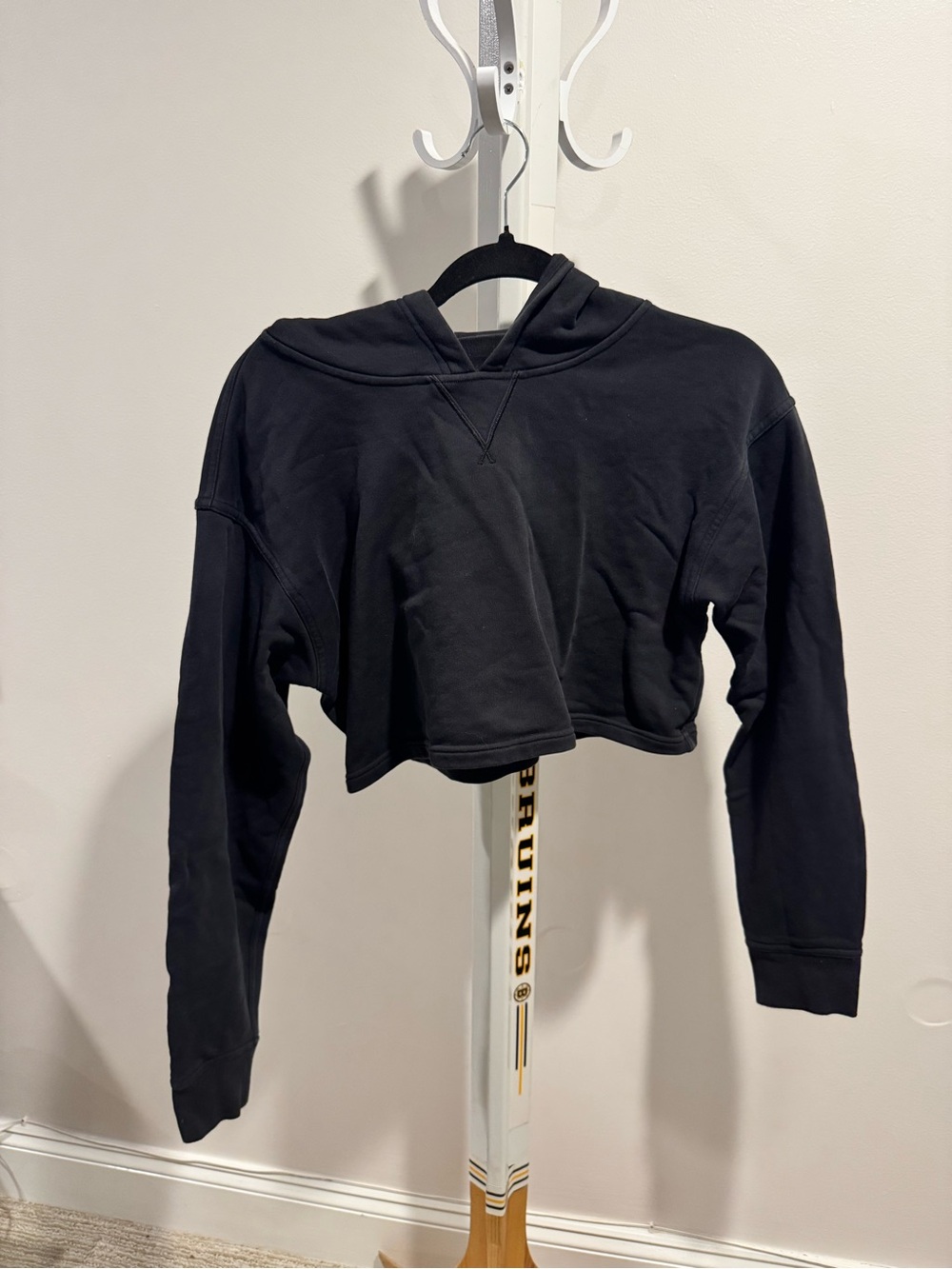 Lululemon Cropped Black Hoodie Sweatshirt - Women's